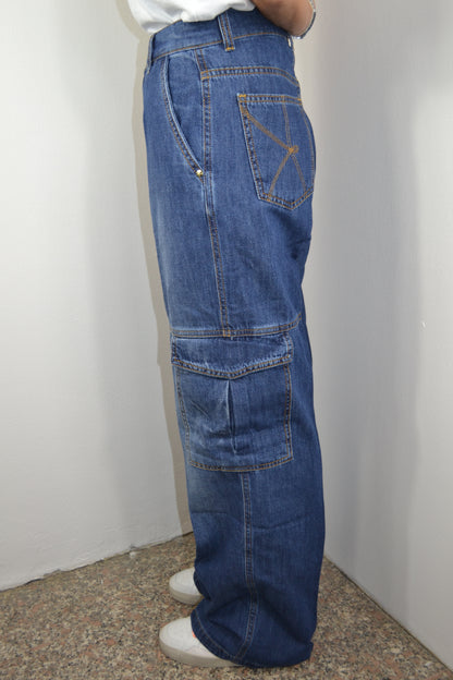 Kaos Jeans Morbido con Tasconi Applicati QP6GZ002
